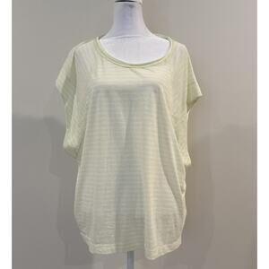 We The Free Small Lightweight Scoop Neck Tee Soft Yellow Relaxed Oversized Fit